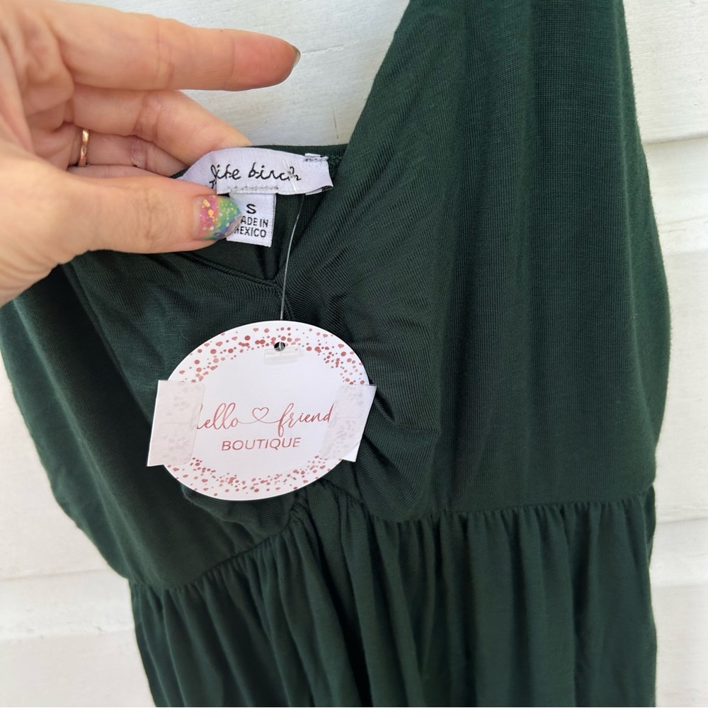 NWT White Birch Green Maxi Dress - Picture 8 of 10